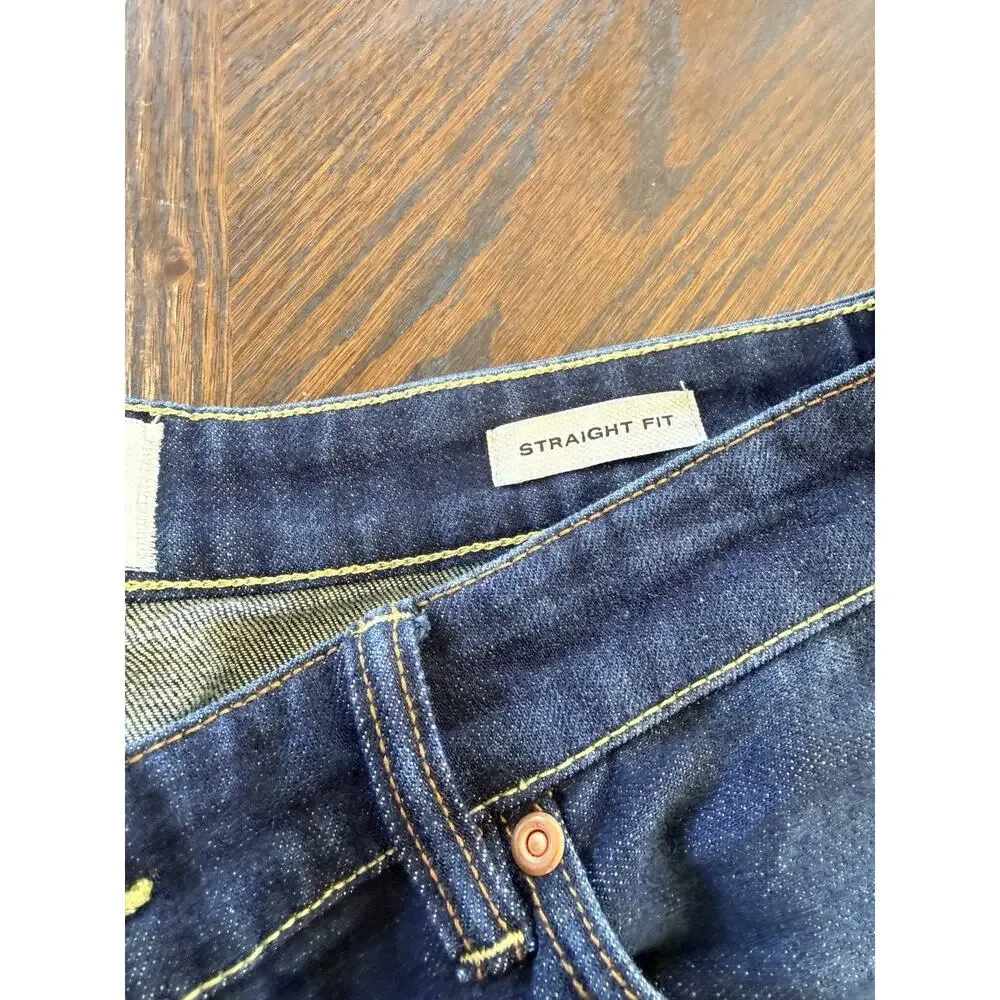 Flint and Tinder Straight Fit Jeans Dark Wash 31x32 Stretch Denim